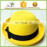 Women Summer Spring Derby Bowler Hats Straw Round Brim Beach Sun Hats thumbnail-5