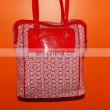 indian handmade red colour woman luxury bag