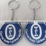 Round Double-sided 3d Embossed Pvc Keychain With Cat Logo thumbnail-2