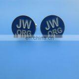 Custom Blue Jw.org Cufflinks Logo Engraved jw Round Cufflinks & Tie Clip Sets thumbnail-2