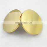 Golden color metal makeup mirror round compact metal mirror