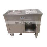 1*45cm Pan Ice Pan Machine Ice Cream Rolls Roller Machine Rolled Round Pan Fried Ice Cream Frying Machine