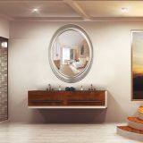 European-style Wall Mirror Bathroom Mirror Oval Bathroom Wash Mirror Decorative Mirror thumbnail-3