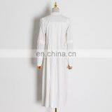 Dresses Party New Elegant Long Sleeve Casual Ladies Vintage Women Fashion White Custom thumbnail-2