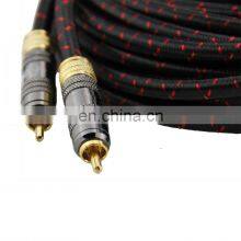 Nylon Braiding 1 Male to 1 Male 5M RCA Audio Wire for Audio Fanciers thumbnail-1
