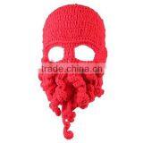 2014 Handmade Knitted Crochet Beard Hat Bicycle Mask Cap Octopus Cool Black SP055 thumbnail-3