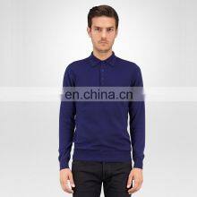 Best New Design 100% Cashmere Fashion Polo Sweater With Button for Men thumbnail-1