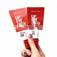 Custom Printed Makeup Cosmetic Spout Pouch Mascara and Lip Spout Packaging Bag With Brush thumbnail-5