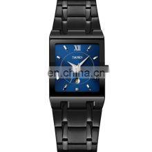 SKMEI 9263 Brand 3ATM Square Dial Men Luxury Wristwatches Stainless Steel Business Quartz Watch thumbnail-3