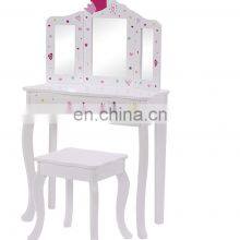Tri-Folding Mirror Desk for Girls Dressing Table