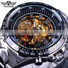 WINNER 432 Military Automatic Self-Wind Wrist Watch Stainless Steel Chronograph Man Wristwatch Wholesale Watches
