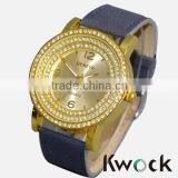 New Arrival Fashion leather GENEVA Watch Women Casual Watch geneva platinum watch japanese movement