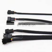 Black 4 Pin Pwm Fan Cable 1 To 2/3/4 Ways Splitter Black Sleeved 27cm Extension Cable Connector PWM Extension Cables thumbnail-3