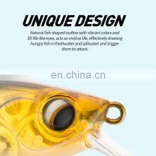 JOHNCOO Hard Bait 50mm 4g Artificial Fishing Bait Lifelike Rapid Action in Water Mini Crank Fishing Lures thumbnail-5