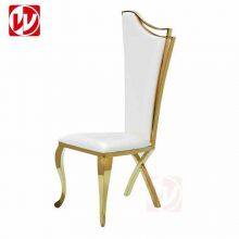 Foshan Factory Gold Stainless Steel Banquet Furniture Stackable Hotel Wedding Chair Dining Chairs