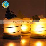 Frosted Butterfly Glass Tealight Mirror Votive Candle Holders thumbnail-1