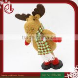 Standing Elk Cute Deer Soft Toy With Stuffed Plush Fleece Cotton Christmas Decoration