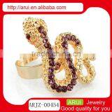 European Design Jewelry Fashion Snake Shape New Design Gold Finger Ring for Girls thumbnail-1