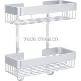 (New Style)Aluminum Double Basket Shelf With Hook thumbnail-1