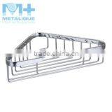 Brass Basket Chrome Corner Wire Basket Bathroom Corner Shelves Lattice thumbnail-3