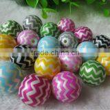New 20MM Colorful Color Mix Acrylic Pearl Zig Zag Chevron Beads for Fashion Kids Necklace Jewlery, Wholesales Price thumbnail-1