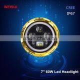 New Arrival and Smart Design Round Vehicles Medical Headlight Led in 60W 7 Inch thumbnail-1