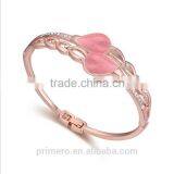 True Gold Plated Rhinestone Boutique Tear Droplets Opal Bracelet Bangles Women thumbnail-4