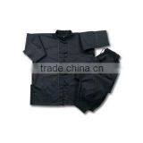 Black Kung Fu Uniform With Black Frog Button thumbnail-1