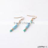 Gold Bead With Green Bead Fasion Earrings thumbnail-2