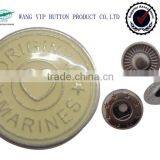 15mm Custom Make Heart Metal Snap Button for Garment