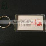 plastic keychain photo holder blank keychain with custom printed logo clear charms