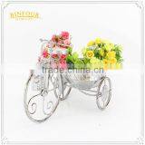White Bike Flower Basket for Indoor Decoration thumbnail-1