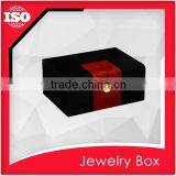 Luxury Black Wooden Mirrored Jewelry Box With Drawers