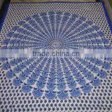 WHITE PRINTED BARMERI PEOCOCK MANDALA PRINTED TAPESTRY thumbnail-6