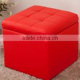 Hot sale PU Foldable Storage chair Footstool Y044
