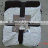 100%polyester Knit Solid Color Short Fur With Sherpa Throw thumbnail-1