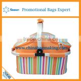 Wholesale insulated cooler bag foldable shopping cooler basket