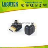 Adapter HDMI A to HDMI A, M/F, 90 Degree, Golden Plated. REACH COMPLY!
