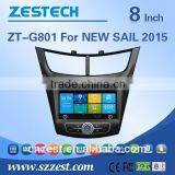 HD digital touch screen car entertainment system for Chevrolet NEW SAIL 2015