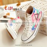 NO.Z108C Customized Fashional wholesale comfortable fancy stylish new design canvas high top sneakers shoes 2016
