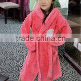 Fashion 100 Cotton Terry Girls Bathrobes With Applique thumbnail-1