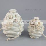 BSCI SEDEX Audit Customized Hand-made Flower White Porcelain Reed Diffuser Set With Rattan Sticks thumbnail-4