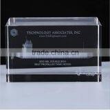 2016 Cruise Carving Engraved Logo Fancy Crystal Cube for Business Gift