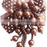 Woderful Ribbon Bows With Beads for Shoe Accessories thumbnail-1