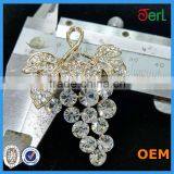 Newest Design Grape Shape Rhinestone Brooch for Silk Invitation Boxes thumbnail-4