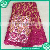 African Water Soluble Chemical Lace Lilac Color, African Guipure Lace Fabric From Nigeria thumbnail-5