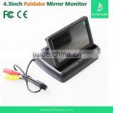 4.3 Inch Control TFT LCD Car Monitor Color Screen Car Rear View Monitor With 2 Video Input .