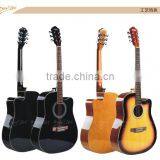 Beginner Ivory White Binding Rosewood Fingerboard All Linden Acoustic Guitars thumbnail-2