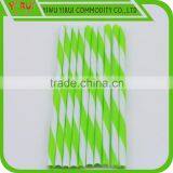 pp Drinking Straw With Spiral Green and White Color thumbnail-2