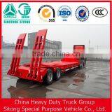 China Hevay Duty Truck Car Lowbed Semi Trailer for Large Equipment Trasportation thumbnail-2